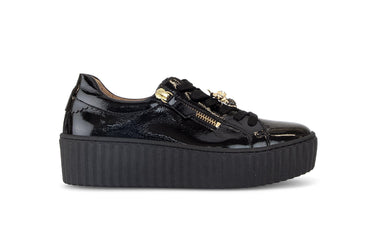 Baskets noires en cuir vernis