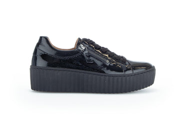 Baskets noires en cuir vernis