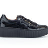 Baskets noires en cuir vernis
