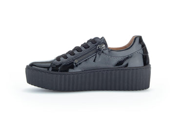 Baskets noires en cuir vernis
