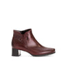 Bottines rouges en cuir lisse