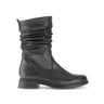 Bottines mid noires en cuir lisse
