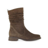 Bottines mid marron en cuir