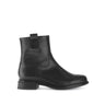 Bottines noires en cuir lisse