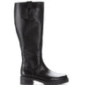 Bottes noires en cuir lisse