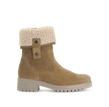 Bottines mid marron en cuir