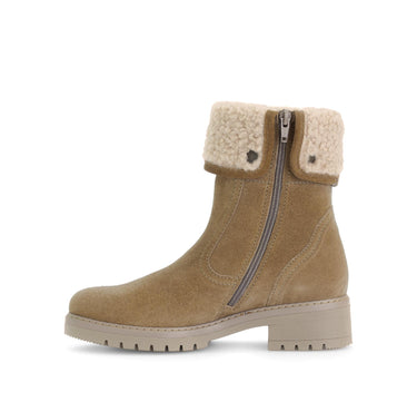 Bottines mid marron en cuir