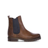 Bottines chelsea marron en cuir lisse