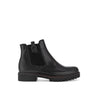 Bottines chelsea noires en cuir lisse