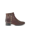 Bottines marron en cuir lisse