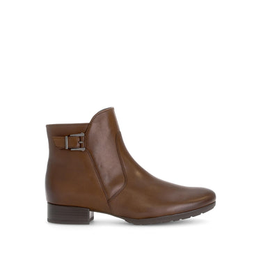 Bottines marron en cuir lisse