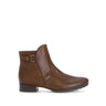 Bottines marron en cuir lisse