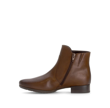 Bottines marron en cuir lisse