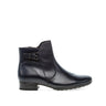 Bottines bleues en cuir lisse