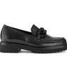 Mocassins noirs en cuir lisse
