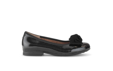 Ballerines noires en cuir vernis