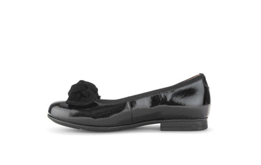 Ballerines noires en cuir vernis