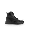 Bottines à lacets noires en cuir vernis