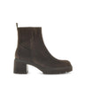 Bottines marron en cuir