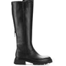 Bottes noires en cuir lisse
