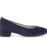 Escarpins bleus en cuir