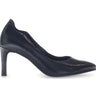 Escarpins noirs en cuir imprimé reptile