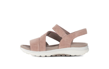 Sandales roses en cuir