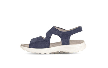 Sandales bleues en cuir