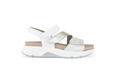 Sandales blanches en cuir (semelle amovible)