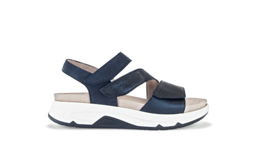 Sandales bleues en nubuck (semelle amovible)