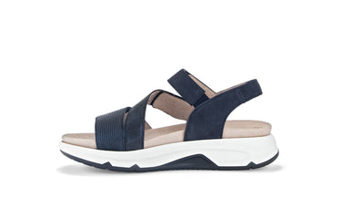 Sandales bleues en nubuck (semelle amovible)