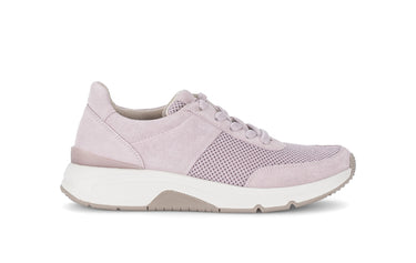 Baskets roses en nubuck et textile