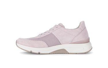 Baskets roses en nubuck et textile