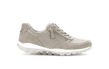 Baskets beiges en cuir