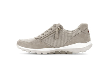 Baskets beiges en cuir