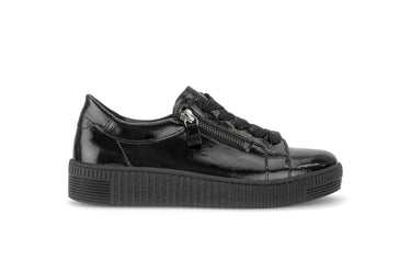 Baskets noires en cuir verni