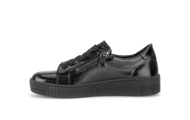Baskets noires en cuir verni