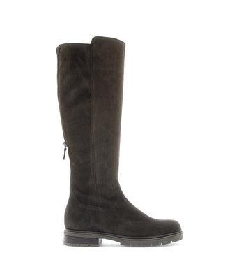 Bottes marron en cuirs combinés