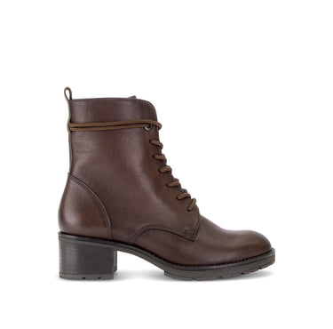 Bottines cognac en cuir lisse