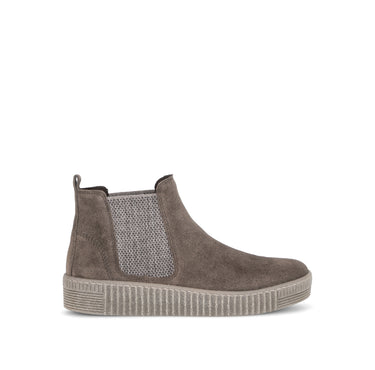 Bottines marron en cuir velours