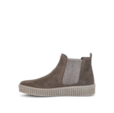 Bottines marron en cuir velours