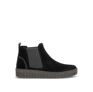 Bottines noires en cuir velours