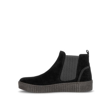 Bottines noires en cuir velours