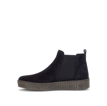 Bottines bleues en cuir velours