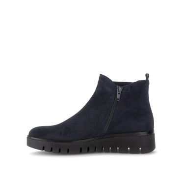 Bottines bleues en cuir velours