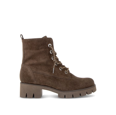 Bottines marron en cuir velours