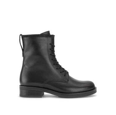 Bottines noires en cuirs combinés
