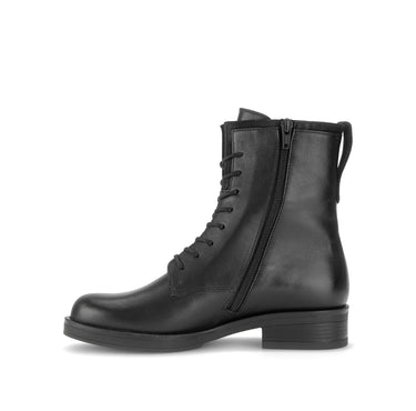 Bottines noires en cuirs combinés