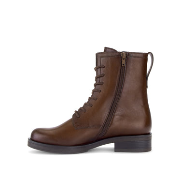 Bottines cognac en cuir lisse