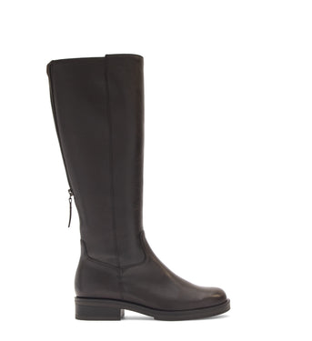 Bottes marron en cuir lisse